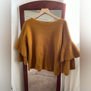 Madewell Tier-Sleeve Pullover Sweater in Coziest Yarn